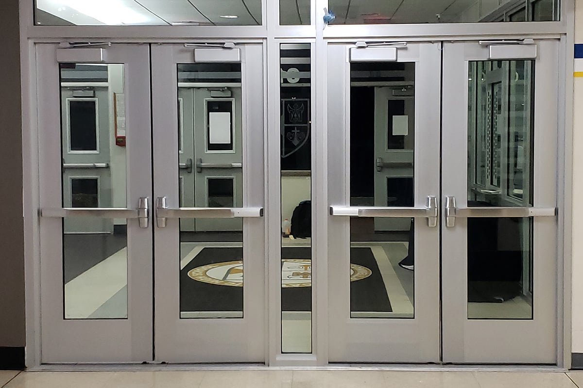 An example of ballistic doors used in a school to protect educators and children, giving parents and staff added peace of mind