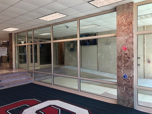 A school where standard windows have been upgraded with ballistic glazing for a more complete security solution