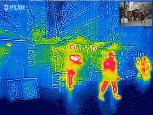 thermal camera image of a public marketplace increases workplace safety