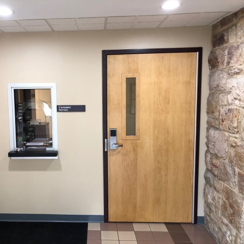 A bulletproof door that provided an ideal solution for one building