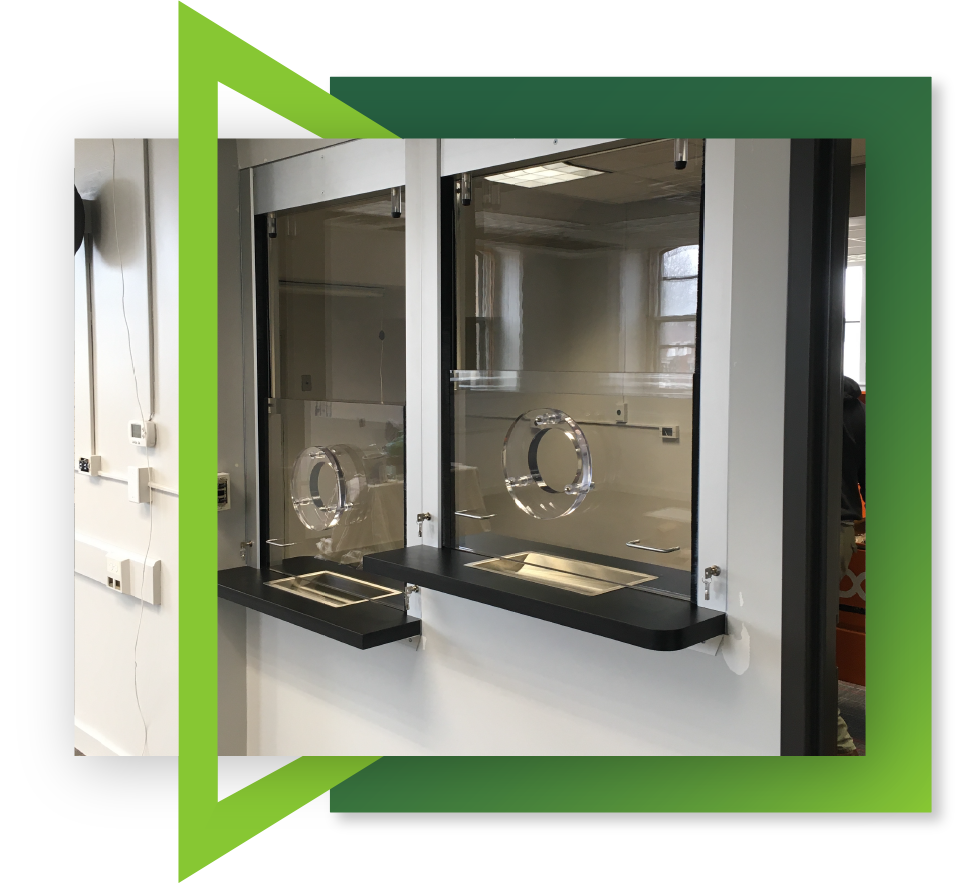 An example of bulletproof deal trays installed in a business