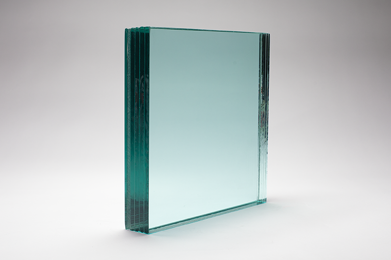 A photo displaying ballistic glass-clad polycarbonate tested to industry standards and used in bullet-resistant windows, doors, and other types of safety glass