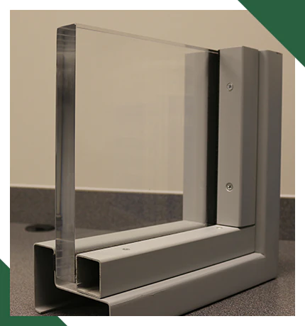 An example of a hollow metal window frame from Total Security Solutions